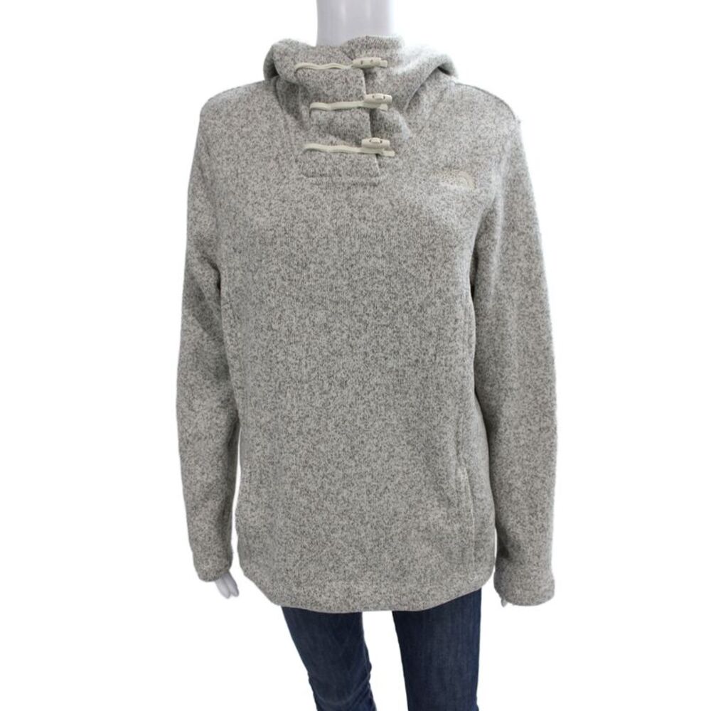 The North Face Womens Pullover Hoodie Gray High Neck Size L